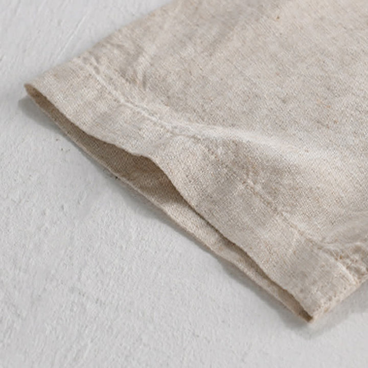 Buddha Stones Chemises à manches courtes pour hommes, style minimaliste décontracté d'été - image 3