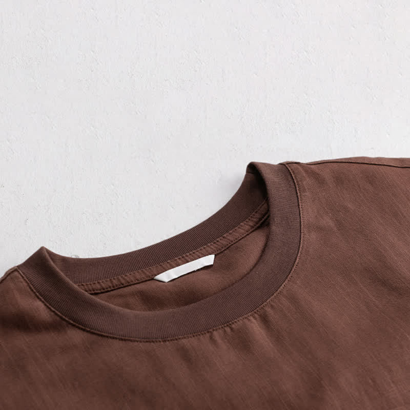 Buddha Stones T-shirts d'été minimalistes et décontractés pour hommes, à manches courtes et poches plaquées. - image 15