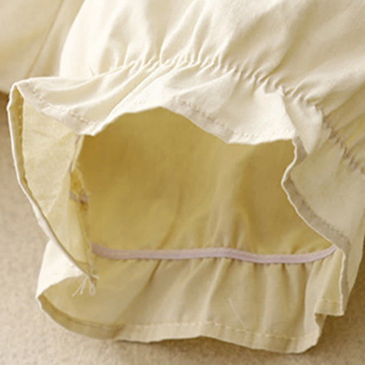 Buddha Stones Chemises à manches courtes pour femmes, style vintage décontracté d'été, boutonnées, à plis piqués unis - image 13