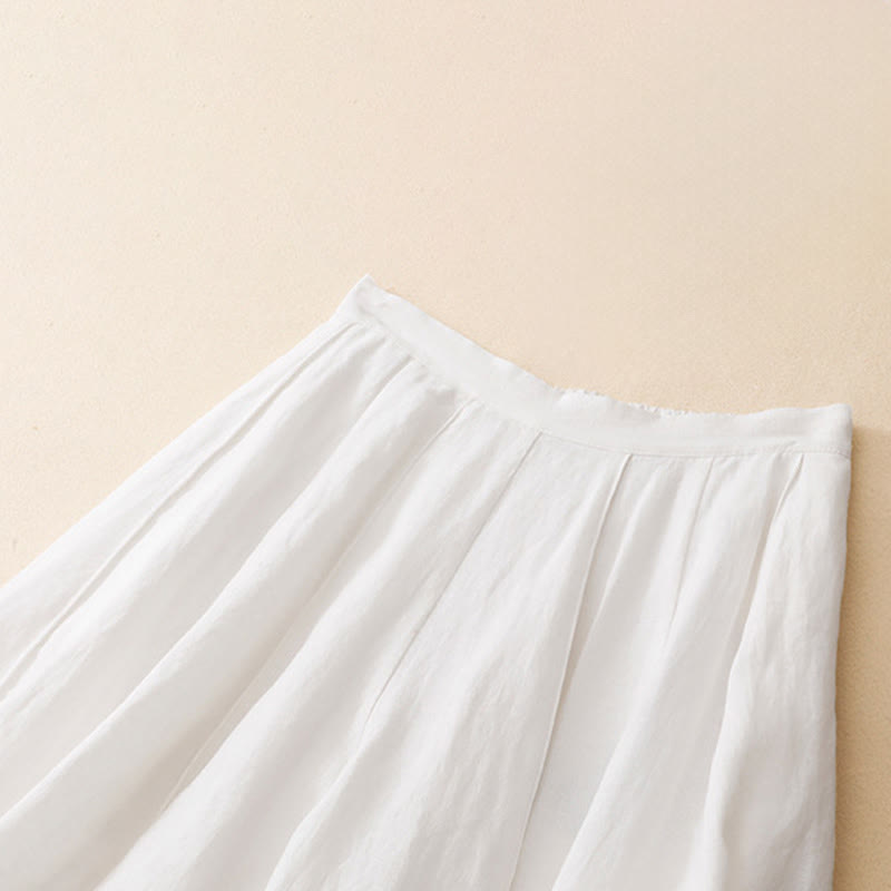Buddha Stones Pantalon sarouel court uni, décontracté et minimaliste, avec poches, pour femme - image 16