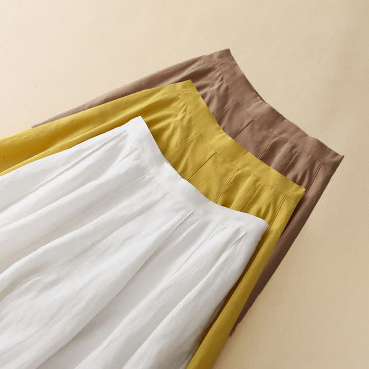 Buddha Stones Pantalon sarouel court uni, décontracté et minimaliste, avec poches, pour femme - image 24