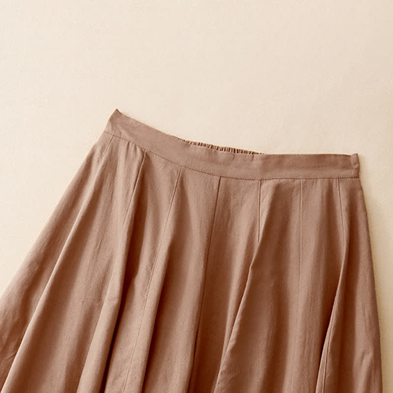 Buddha Stones Pantalon sarouel court uni, décontracté et minimaliste, avec poches, pour femme - image 1