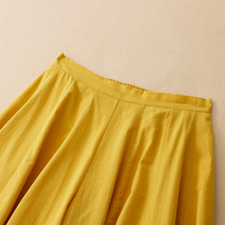 Buddha Stones Pantalon sarouel court uni, décontracté et minimaliste, avec poches, pour femme - image 7