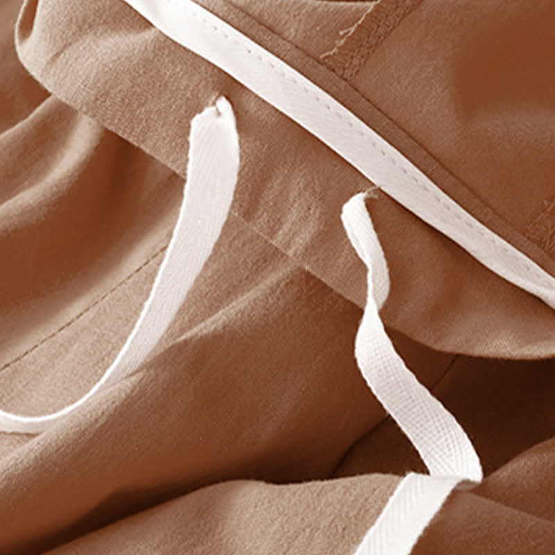 Buddha Stones Pantalon sarouel court uni, décontracté et minimaliste, avec poches, pour femme - image 2