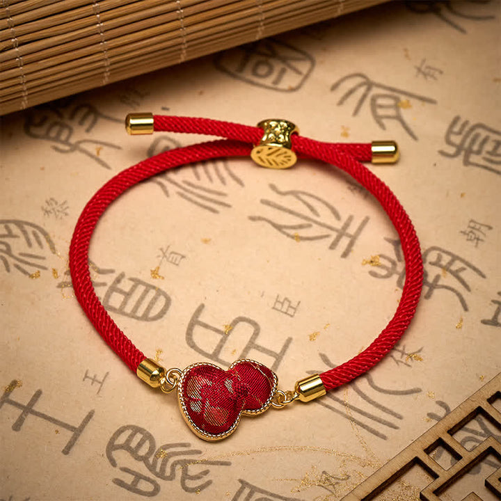 Buddha Stones Bracelet de protection en brocart de gourde Red String Song - image 4