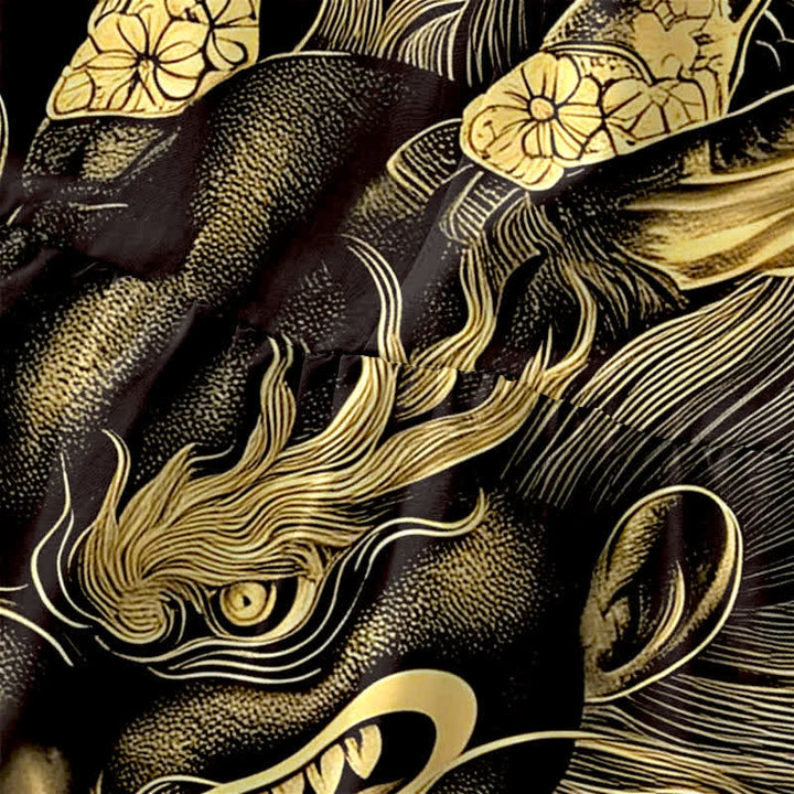 Buddha Stones Robe midi d'été décontractée pour femme, sans manches, à motif de dragon et de nuage d'inspiration orientale, avec poches - image 1
