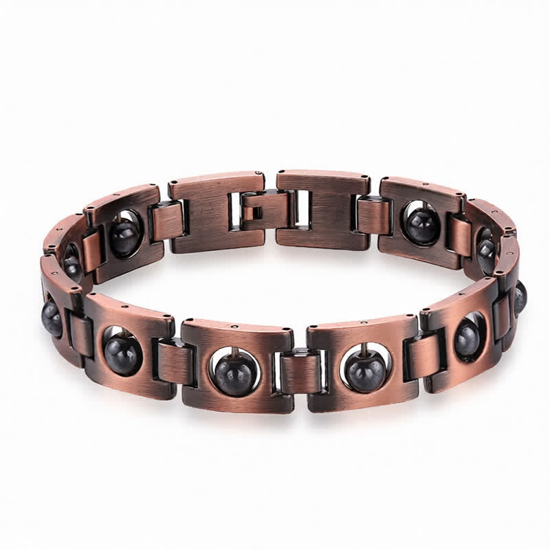 Buddha Stones Bracelet vintage de mise à la terre magnétique plaqué cuivre - image 1
