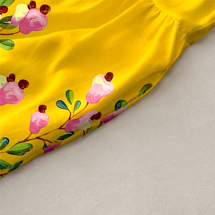 Buddha Stones Robe midi d'été décontractée pour femme, à motif floral et sans manches, avec poches - image 2