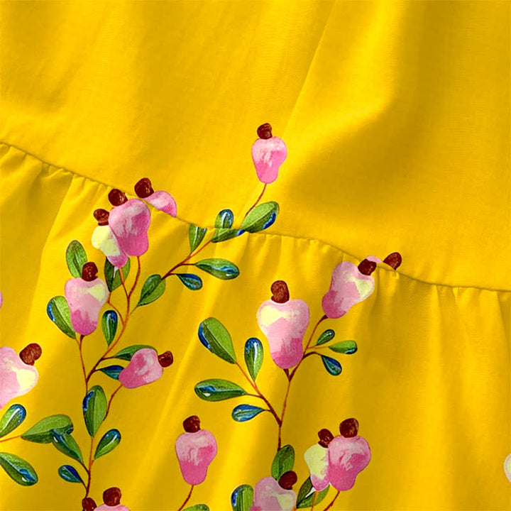 Buddha Stones Robe midi d'été décontractée pour femme, à motif floral et sans manches, avec poches - image 1