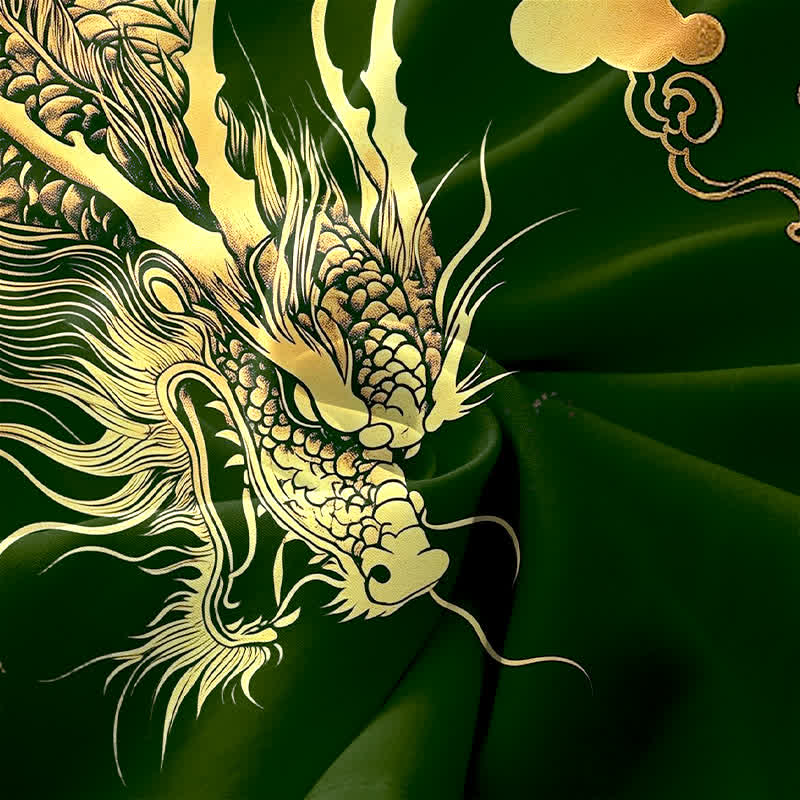Buddha Stones Robe midi d'été décontractée pour femme, sans manches, à motif nuage de dragon doré et poches - image 11