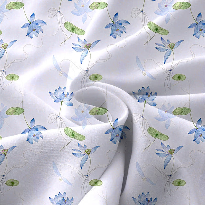 Buddha Stones Robe midi d'été décontractée pour femme, à motif feuilles de lotus, sans manches et avec poches - image 7