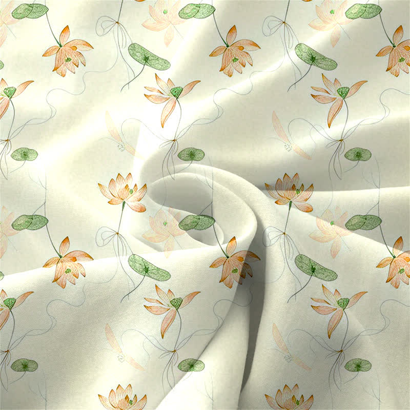Buddha Stones Robe midi d'été décontractée pour femme, à motif feuilles de lotus, sans manches et avec poches - image 11