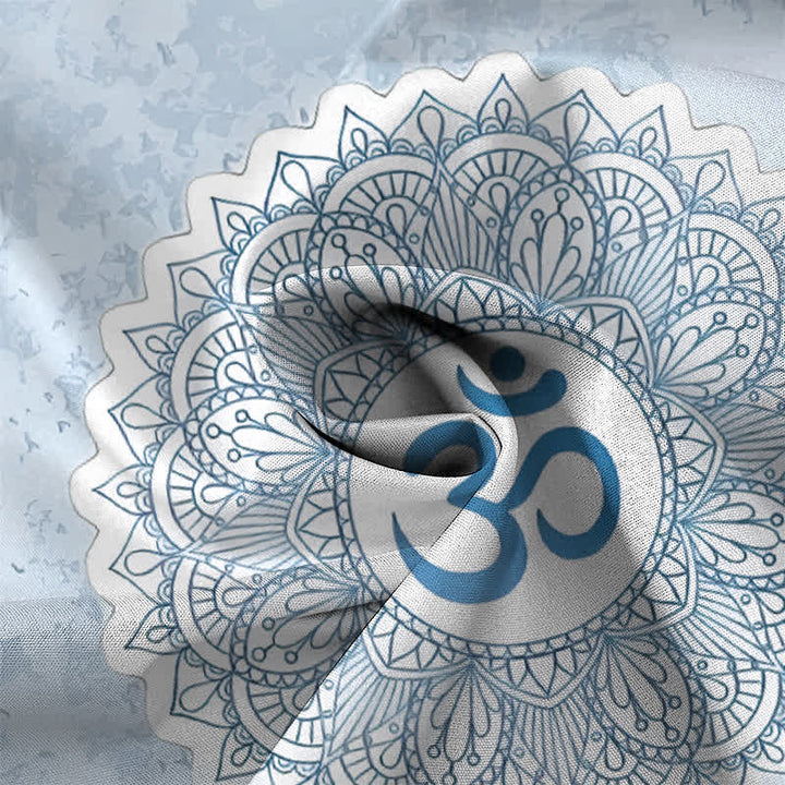 Buddha Stones Chemise à manches courtes respirante pour homme avec boutons à motif mandala Om - image 8