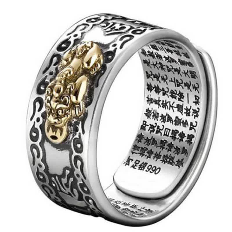 Buddha Stones Bague de richesse Lucky FengShui PiXiu - PiXiu - image 0