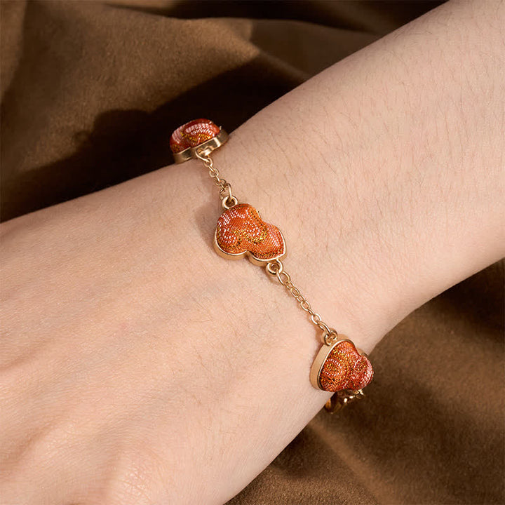 Buddha Stones Bracelet vintage chinois Song Brocart Gourde Ondulations de l'eau Porte-bonheur - image 4