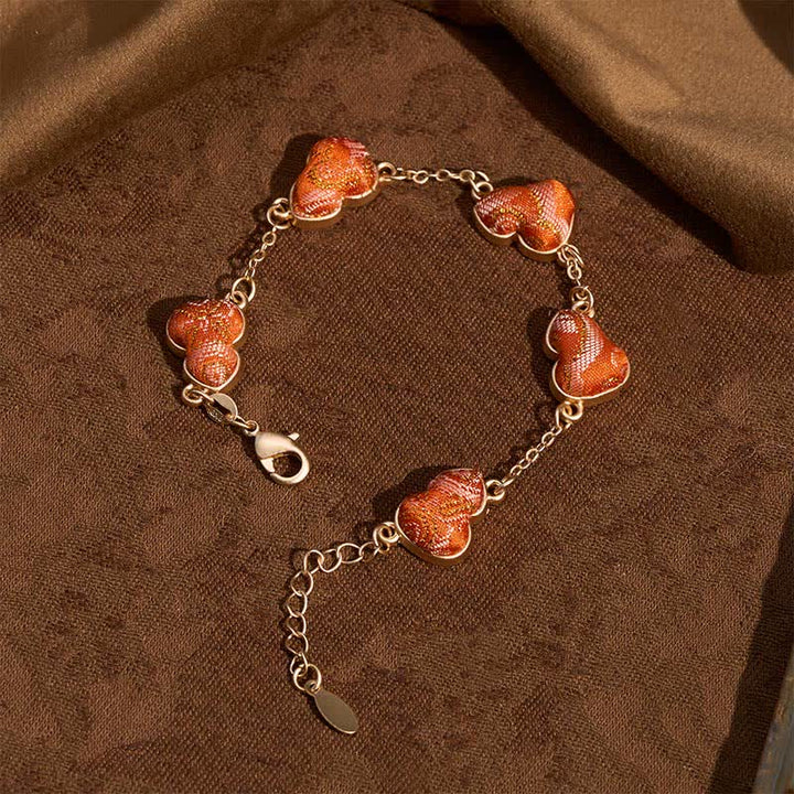 Buddha Stones Bracelet vintage chinois Song Brocart Gourde Ondulations de l'eau Porte-bonheur - image 1