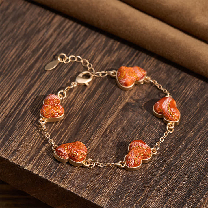 Buddha Stones Bracelet vintage chinois Song Brocart Gourde Ondulations de l'eau Porte-bonheur - image 2