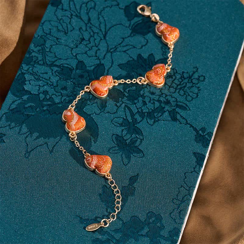 Buddha Stones Bracelet vintage chinois Song Brocart Gourde Ondulations de l'eau Porte-bonheur - image 3