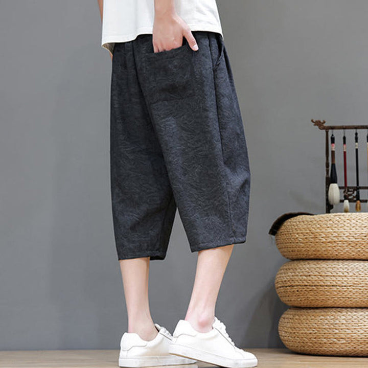 Buddha Stones Short d'été bohème décontracté pour homme, à cordon de serrage et imprimé abstrait, avec poche - image 11