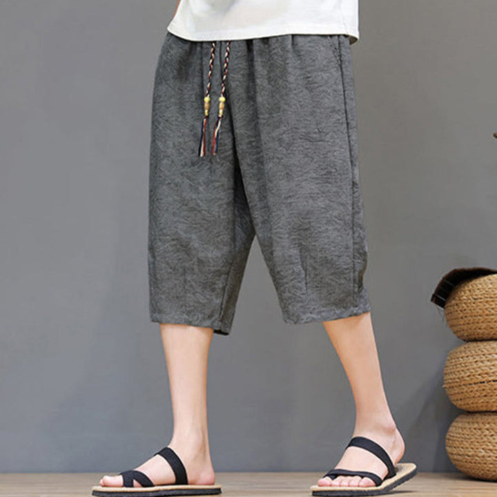Buddha Stones Short d'été bohème décontracté pour homme, à cordon de serrage et imprimé abstrait, avec poche - image 18
