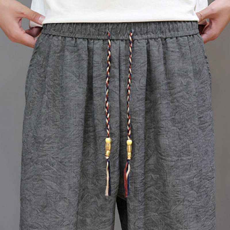 Buddha Stones Short d'été bohème décontracté pour homme, à cordon de serrage et imprimé abstrait, avec poche - image 20
