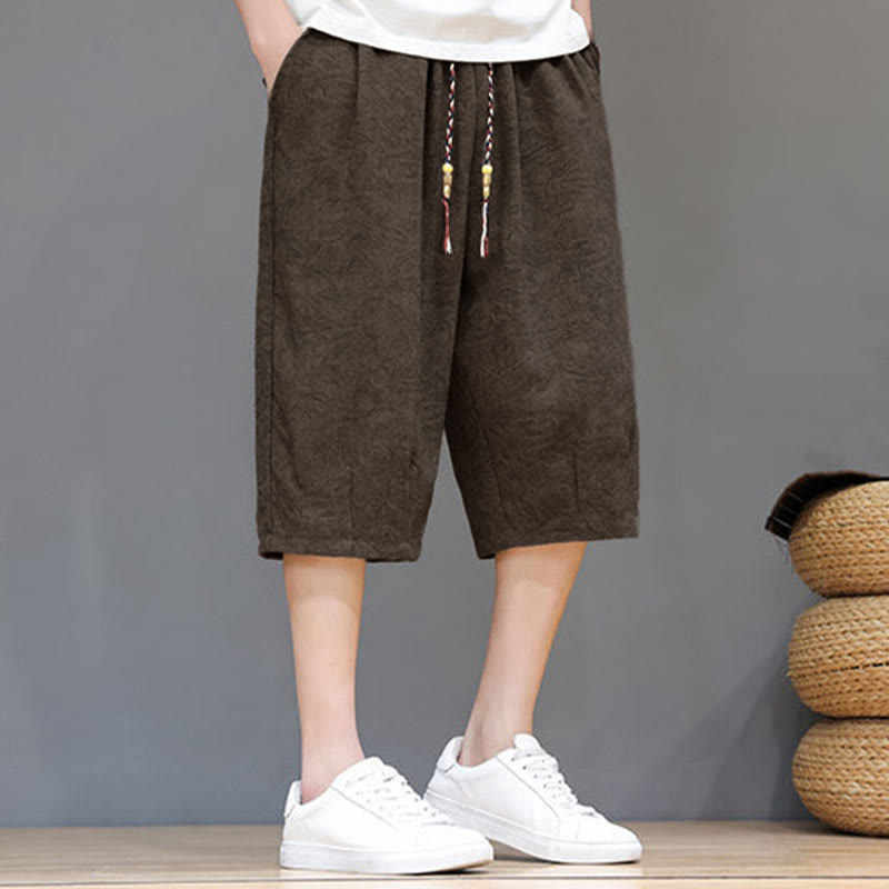 Buddha Stones Short d'été bohème décontracté pour homme, à cordon de serrage et imprimé abstrait, avec poche - image 25