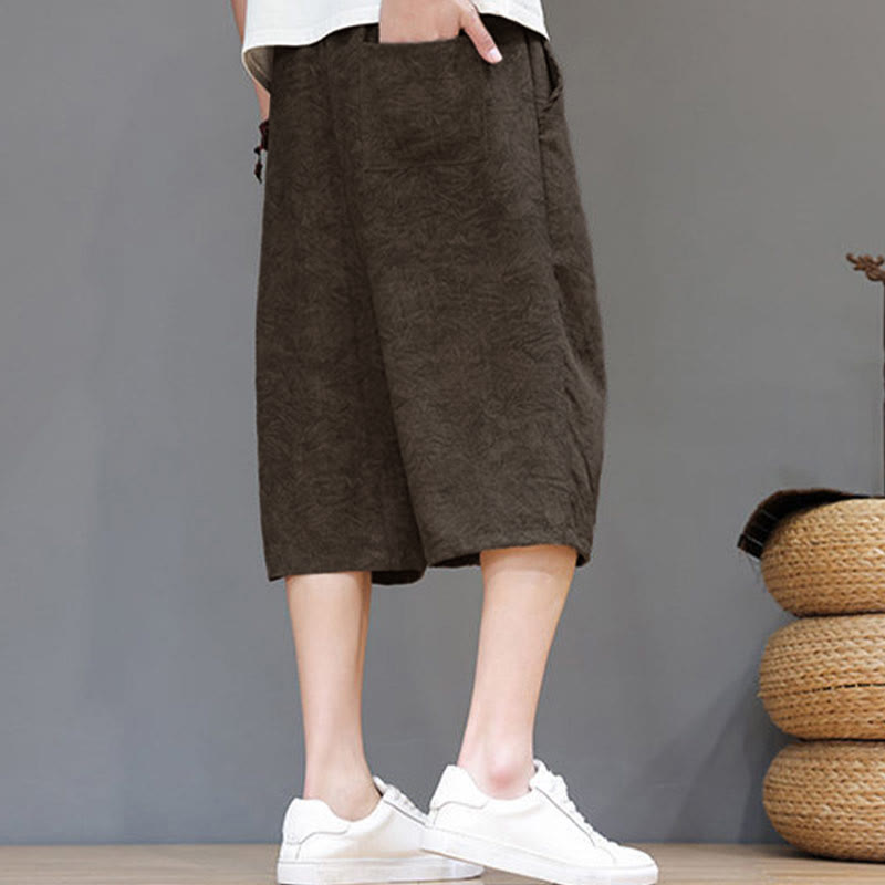 Buddha Stones Short d'été bohème décontracté pour homme, à cordon de serrage et imprimé abstrait, avec poche - image 27