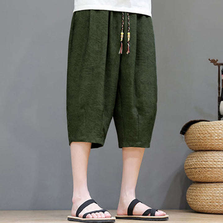 Buddha Stones Short d'été bohème décontracté pour homme, à cordon de serrage et imprimé abstrait, avec poche - image 40