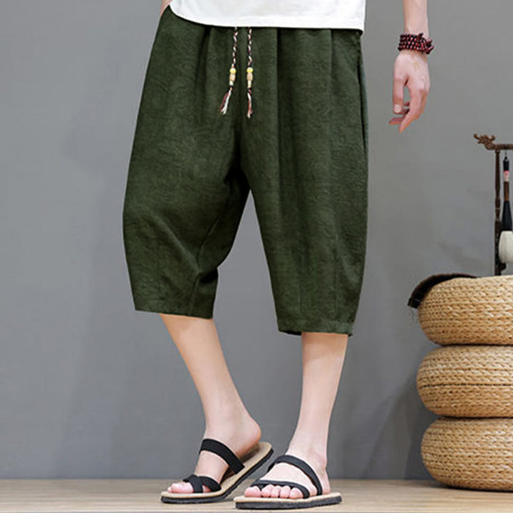 Buddha Stones Short d'été bohème décontracté pour homme, à cordon de serrage et imprimé abstrait, avec poche - image 39