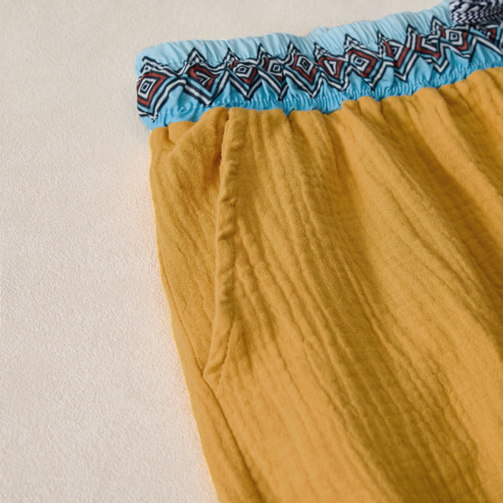 Short bermuda géométrique d'été style bohème décontracté avec cordon de serrage et poches pour homme , Buddha Stones - image 17
