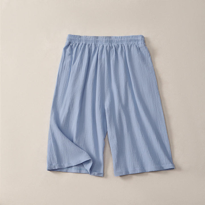 Short bermuda d'été décontracté à cordon de serrage, couleur unie, avec poches, motif Buddha Stones - image 16