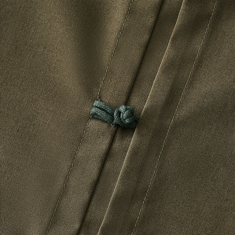 Buddha Stones Chemises à manches longues pour hommes, style Tang, décontractées, à boutons grenouille, unies, printemps-été - image 16