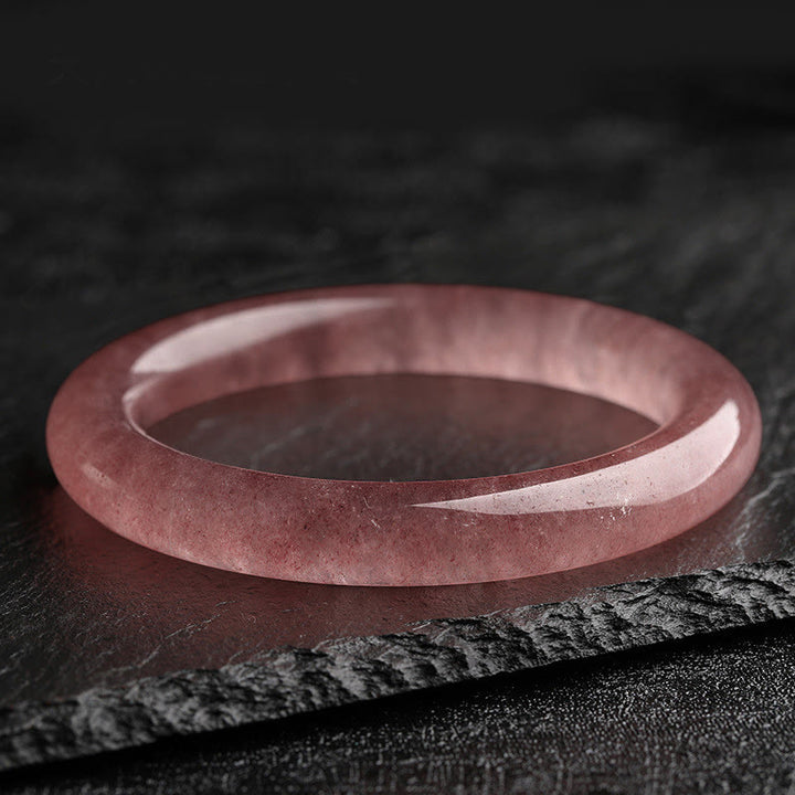 Bracelet de guérison d'amour en quartz fraise naturel Buddha Stones - image 7