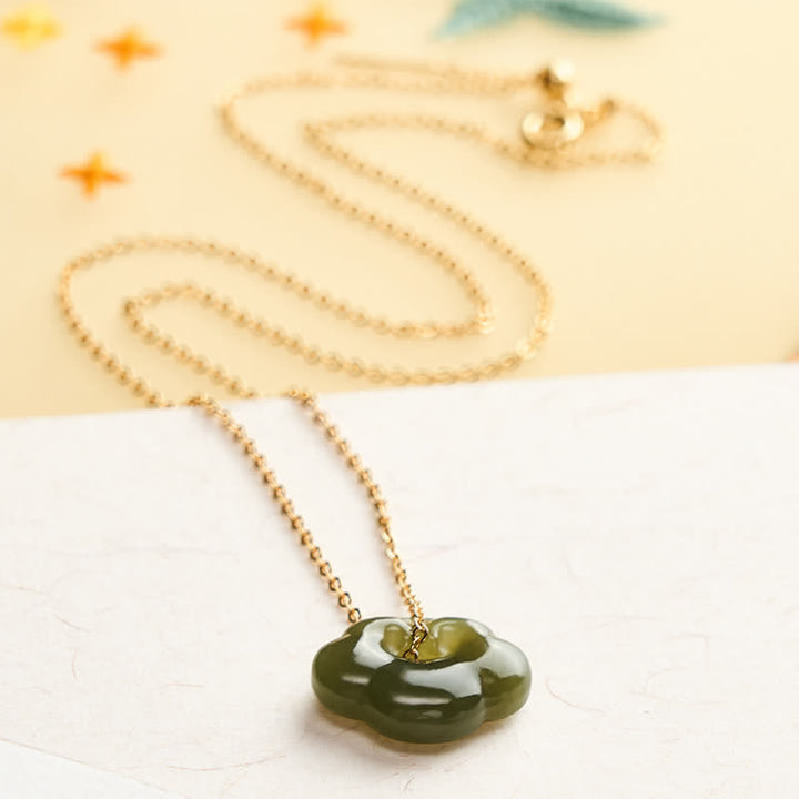 Buddha Stones Collier pendentif vintage Jade Auspicious Cloud Lock Luck - image 2