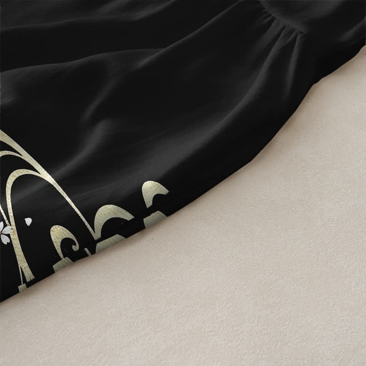 Buddha Stones Robe midi d'été décontractée pour femme, à motif ondulé de carpes koï, avec poches - image 2