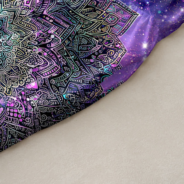 Buddha Stones Robe midi d'été décontractée pour femme, sans manches, à motif mandala cosmique et galaxie, avec poches - image 2