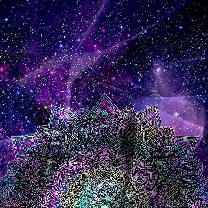 Buddha Stones Robe midi d'été décontractée pour femme, sans manches, à motif mandala cosmique et galaxie, avec poches - image 3