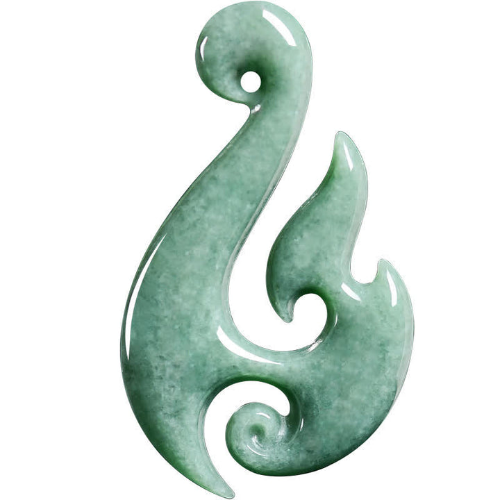 Buddha Stones Collier pendentif spirale en jade naturel abondance - image 9