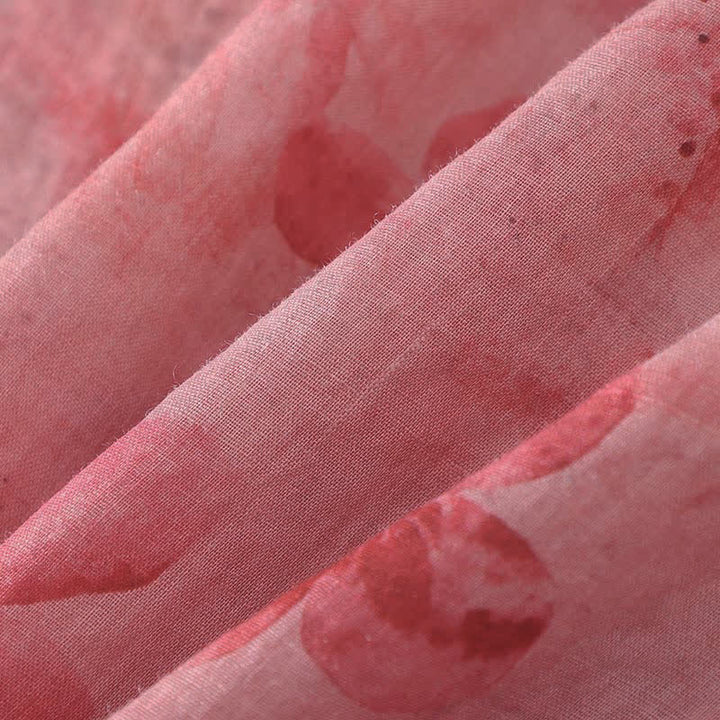 Buddha Stones Débardeur rose à fleurs style Tang, col mandarin, style décontracté, pour femme - image 10