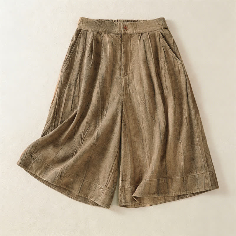 Buddha Stones Short d'été minimaliste uni pour femme avec poche - BurlyWood - US8-10, UK/AU12-14, EU40-42 (2XL) - image 0