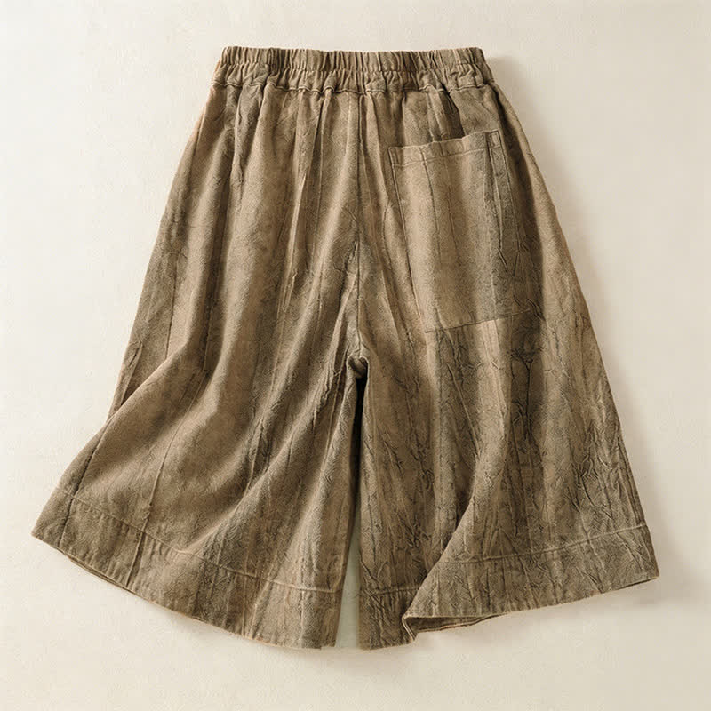 Buddha Stones Short d'été minimaliste uni pour femme avec poche - image 1