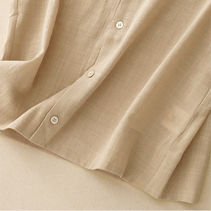 Buddha Stones Débardeur uni à boutons, style minimaliste et décontracté, pour femme. Chemise sans manches. - image 10