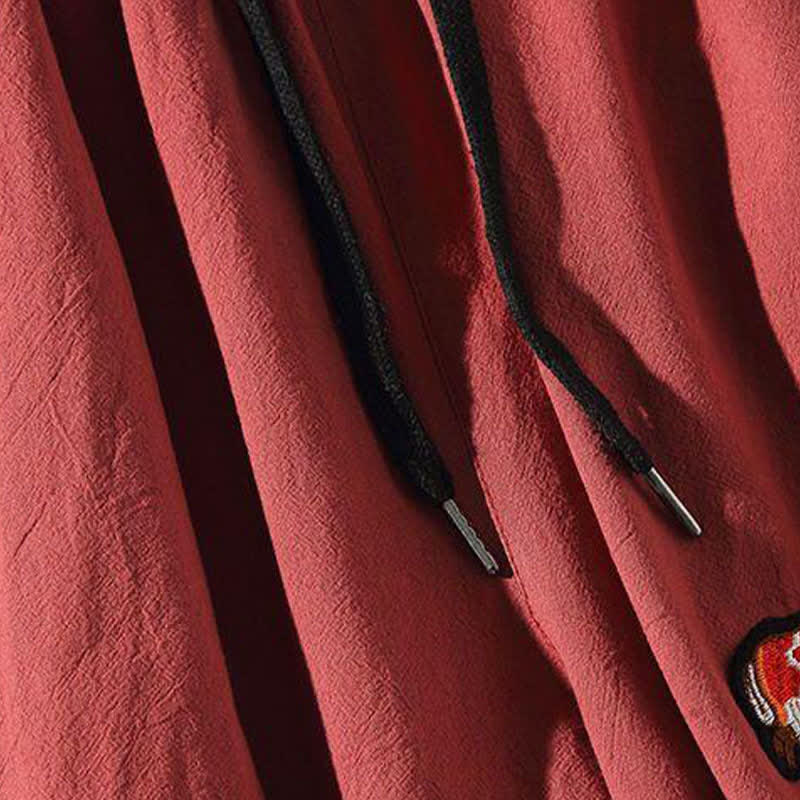 Buddha Stones Pantalon Capri d'été Tang Style à cordon de serrage et motif carpe koï, style sarouel, avec poches - image 4