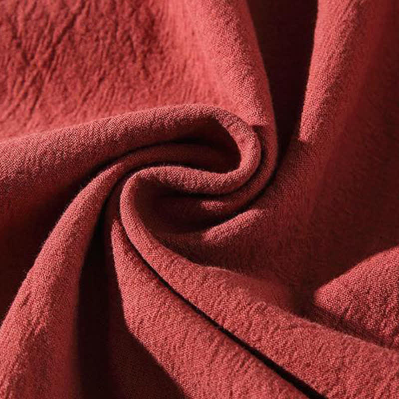 Buddha Stones Pantalon Capri d'été Tang Style à cordon de serrage et motif carpe koï, style sarouel, avec poches - image 11