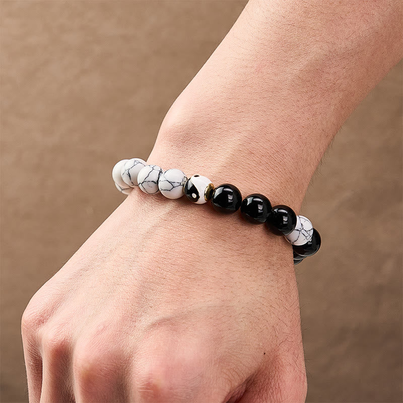 Buddha Stones Bracelet rond tibétain en cuivre Yin Yang Balance - image 11