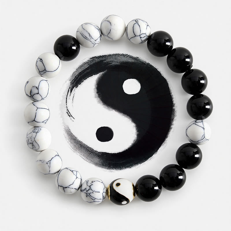 Buddha Stones Bracelet rond tibétain en cuivre Yin Yang Balance - Yin Yang (Équilibre ♥ Harmonie) - image 0