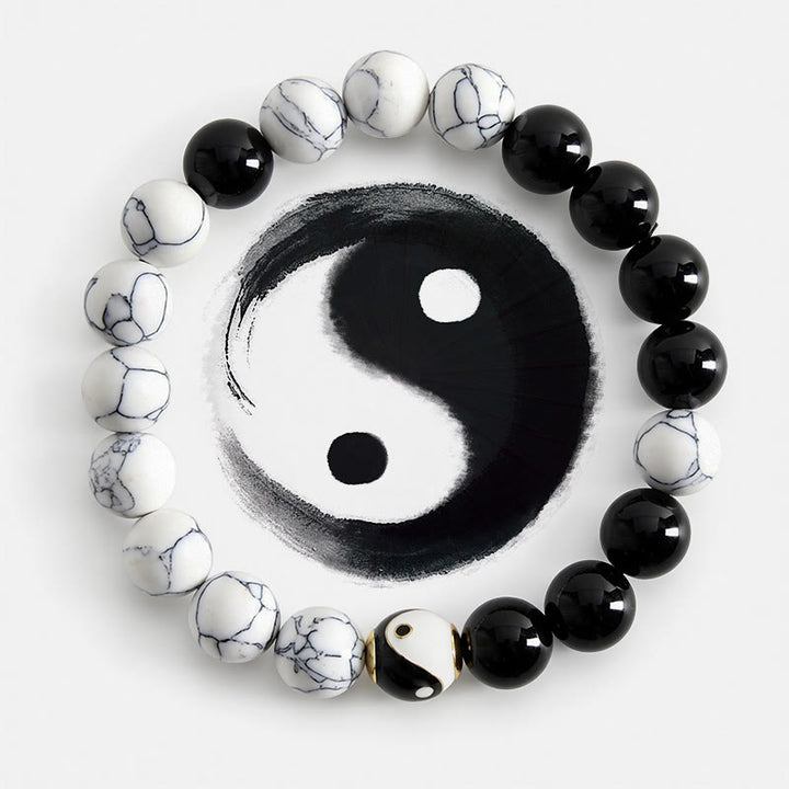 Buddha Stones Bracelet rond tibétain en cuivre Yin Yang Balance - Yin Yang (Équilibre ♥ Harmonie) - image 0
