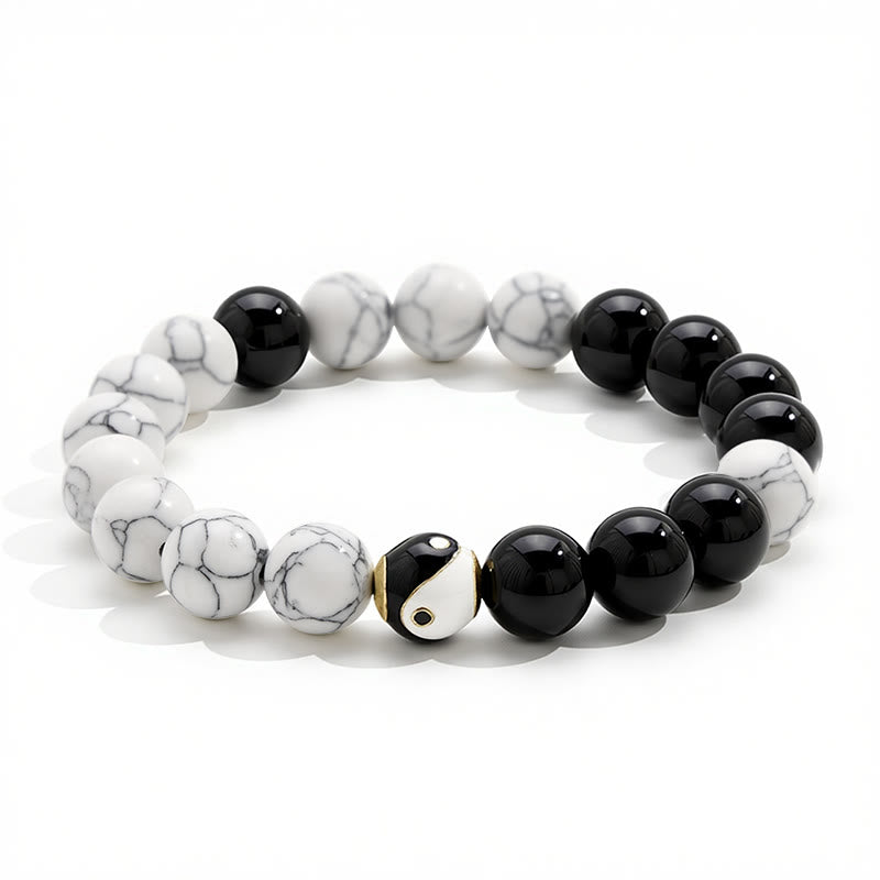 Buddha Stones Bracelet rond tibétain en cuivre Yin Yang Balance - image 4