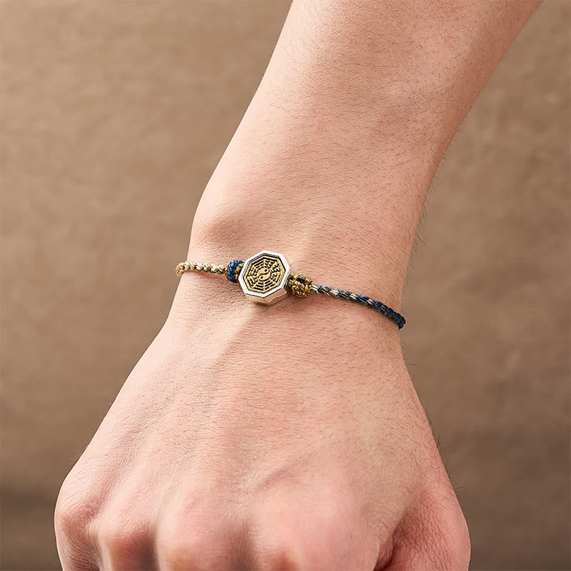 Buddha Stones Bracelet en cordon tressé ajustable avec entretoise octogonale Bagua tissée à la main et porte-bonheur - image 8