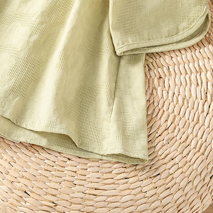 Buddha Stones Chemises d'été décontractées bohèmes à manches trois-quarts, broderie géométrique florale et col en V pour femmes - image 21